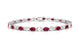 Pula | Oval ruby & diamond tennis bracelet