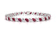 Nîmes | Oval ruby & diamond tennis bracelet